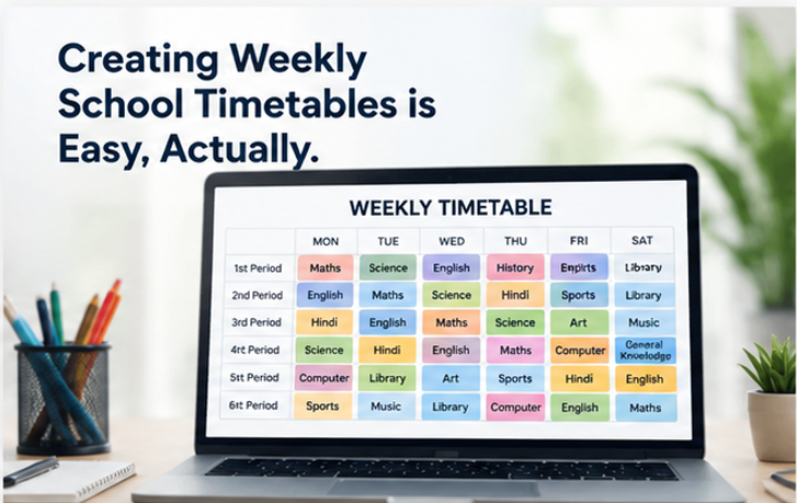 Creating Weekly School Timetables is Easy, Actually.