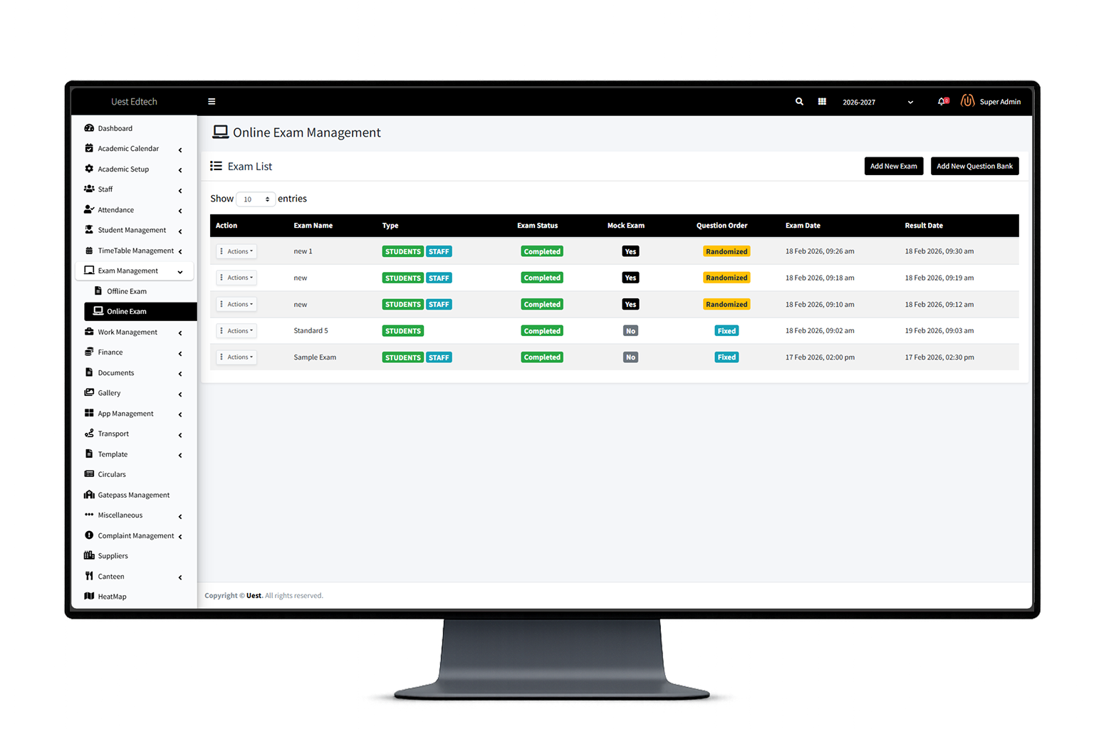 Online Exam Illustration