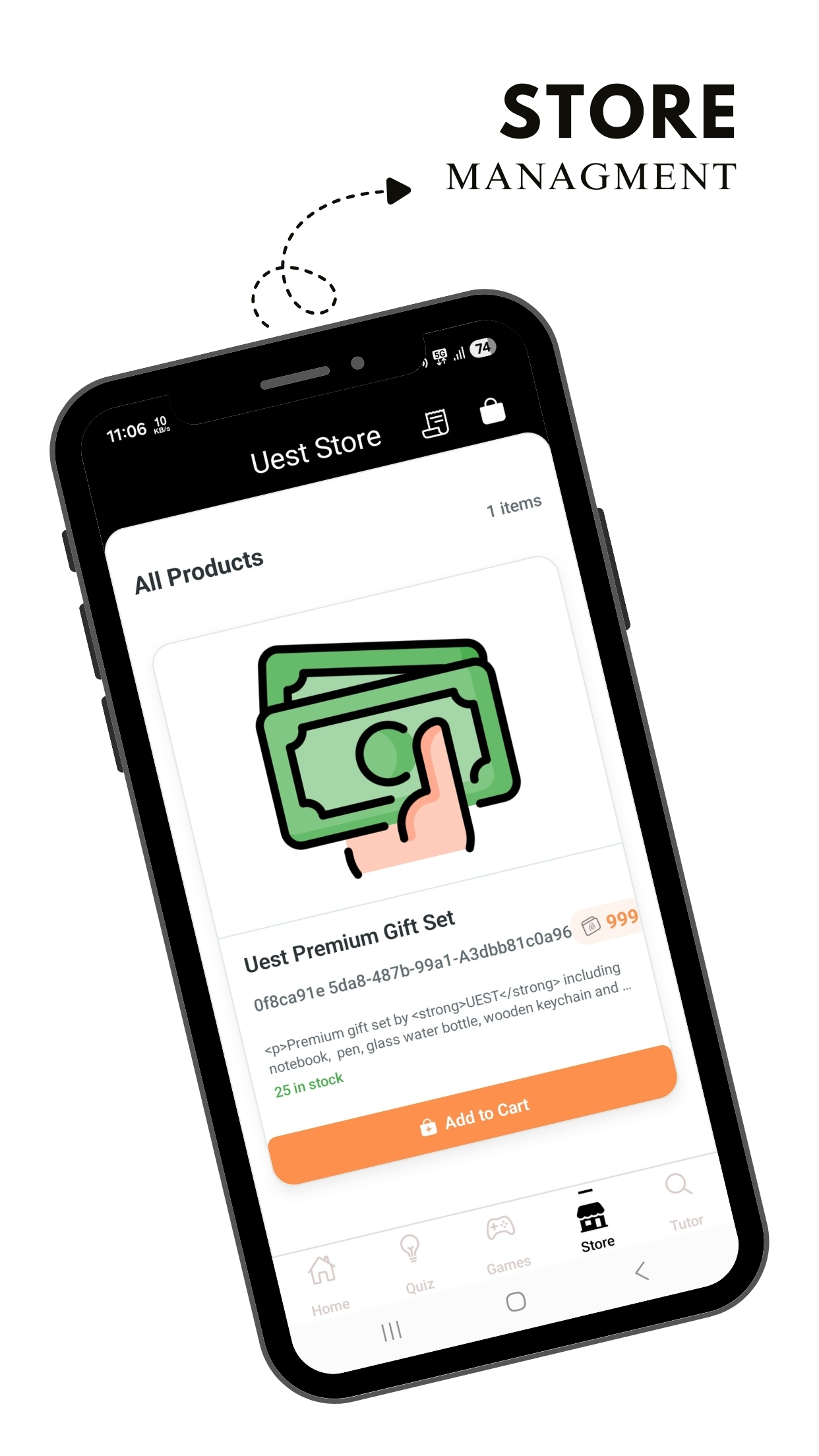Mobile View of UEST Market Dashboard