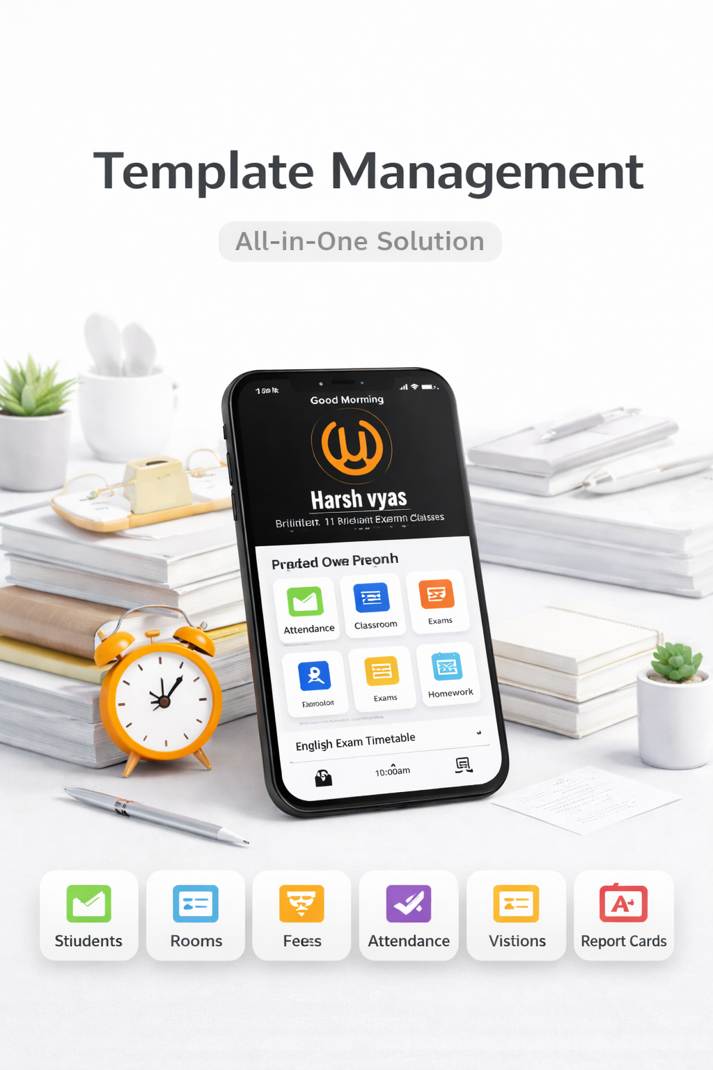 Template Management Mobile View